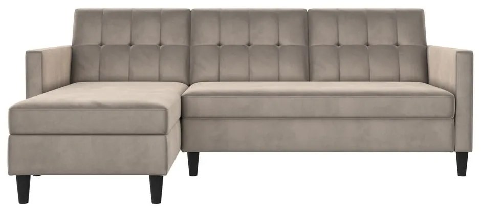 Béžová zamatová rohová pohovka Hartford – Støraa