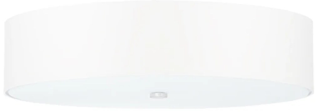 Závesné svietidlo Skala, 1x biele textilné tienidlo, (biele sklo), (fi 50 cm)