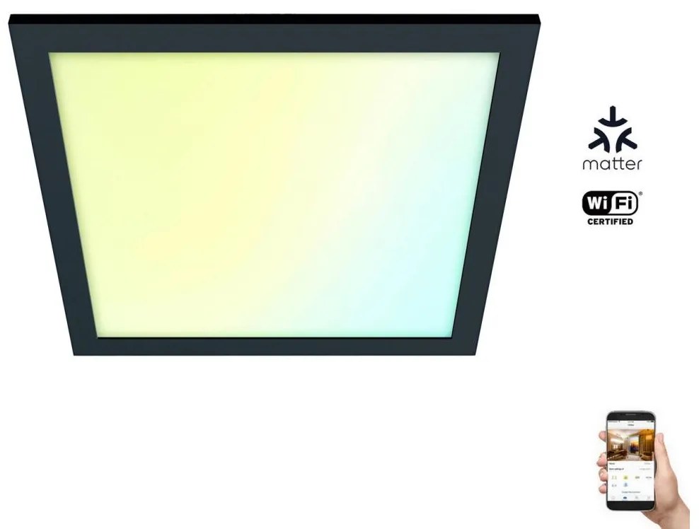 WiZ WiZ - LED Stmievateľné stropné svietidlo SUPERSLIM LED/12W/230V čierna Wi-Fi WI0063