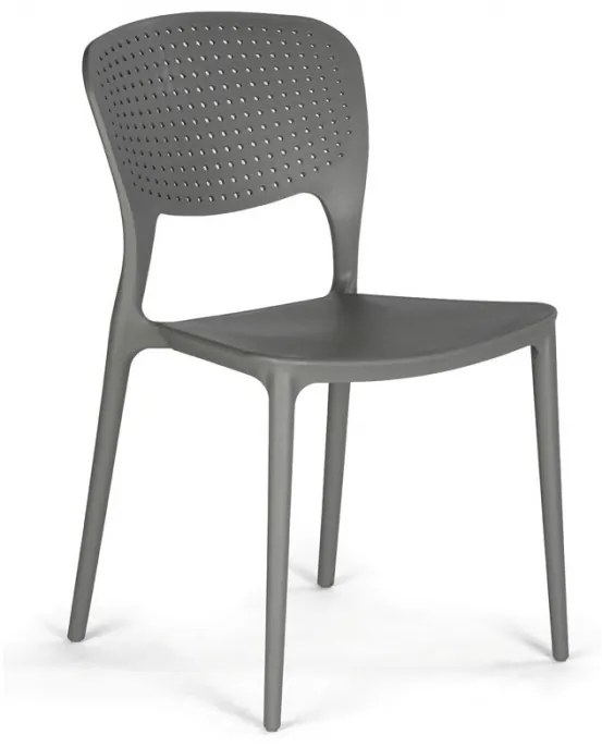 Plastová jedálenská stolička EASY II, sivá