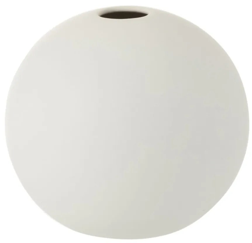 Biela keramická guľatá váza Matt White S - Ø12*11,5 cm