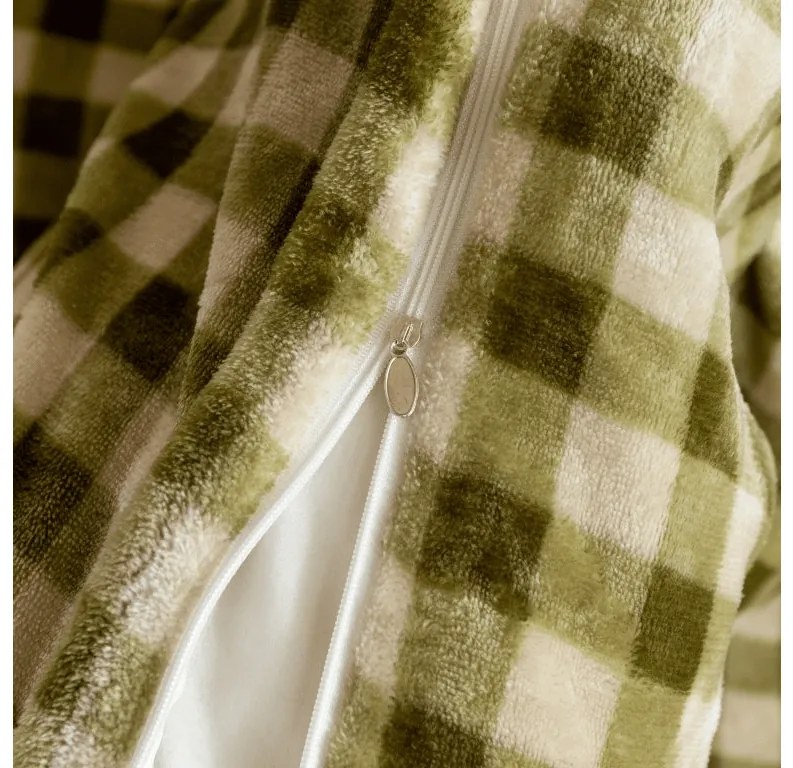 Mikroplyšové obliečky KELVIO zelené Rozmer obliečky: 2 ks 70 x 90 cm | 200 x 220 cm