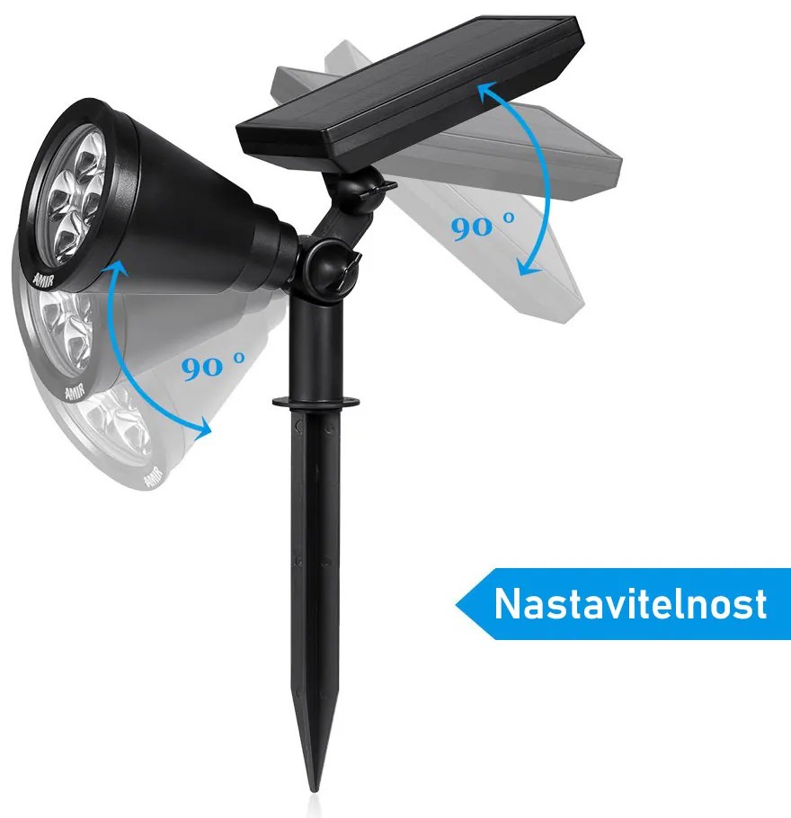 Bezdoteku LEDSolar 4 solárne vonkajšie svetlo svietidlo do zeme 4 ks, 4 LED, bezdrôtové, iPRO, 1W, studená            farba