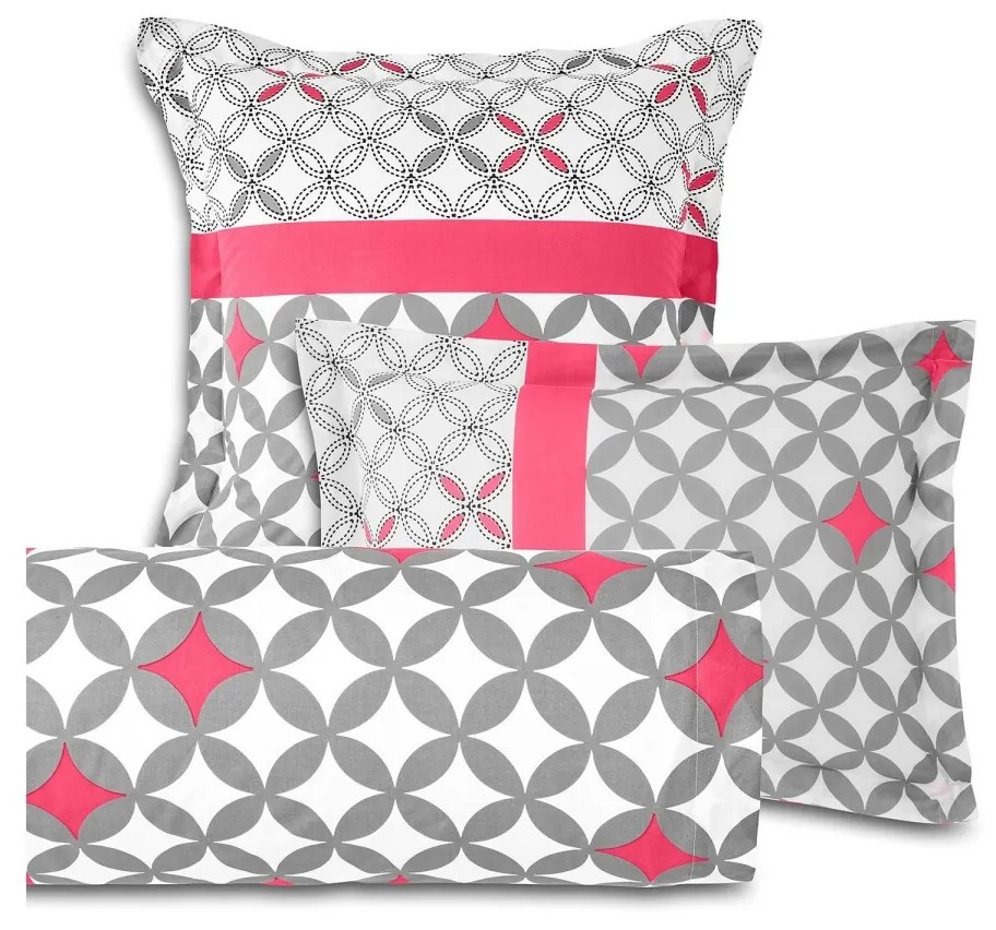 Bavlnená posteľná bielizeň Marlow s geometrickým vzorom (*) Súprava obliečok na vankúš (70x90) a na prikrývku (140x200) v klasických rozmeroch a bez chlopne na zasunutie pod matrac.