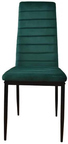 PreHouse Zamatová kuchynská stolička v zelenej farbe