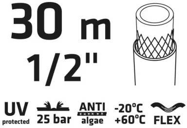 VERTO Záhradná hadica PROFESSIONAL 1/2" 30m