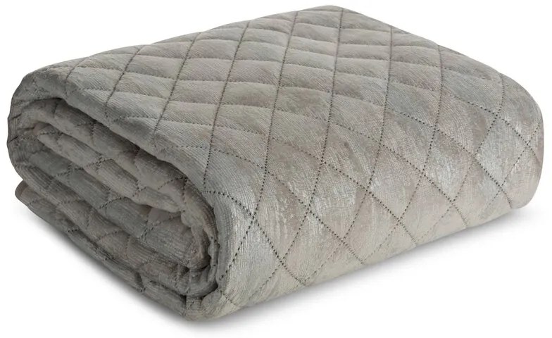 Dekorstudio Zamatový prehoz na posteľ BLINK 3 v béžovej farbe Rozmer prehozu (šírka x dĺžka): 170x210cm