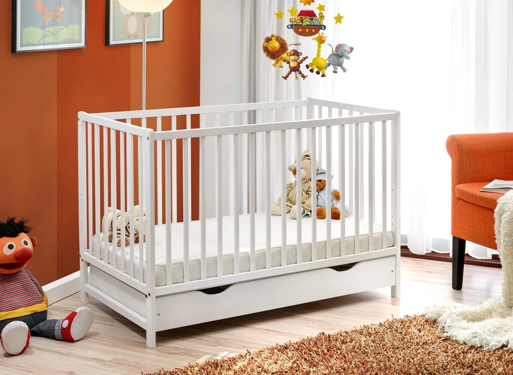 Detská postieľka 60 cm Cathi II 26 WW BCP (biela) (s úl. priestorom). Akcia -20%. Vlastná spoľahlivá doprava až k Vám domov. 1024538