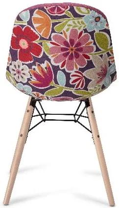 Ružová jedálenská stolička s nohami z bukového dreva Furnhouse Sun