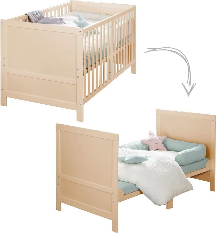 Postieľka s nastaviteľnou výškou 70x140 cm v prírodnej farbe Easy Sleep – Roba