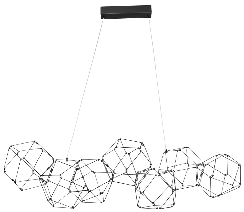 LED luster Nebula 108 čierne