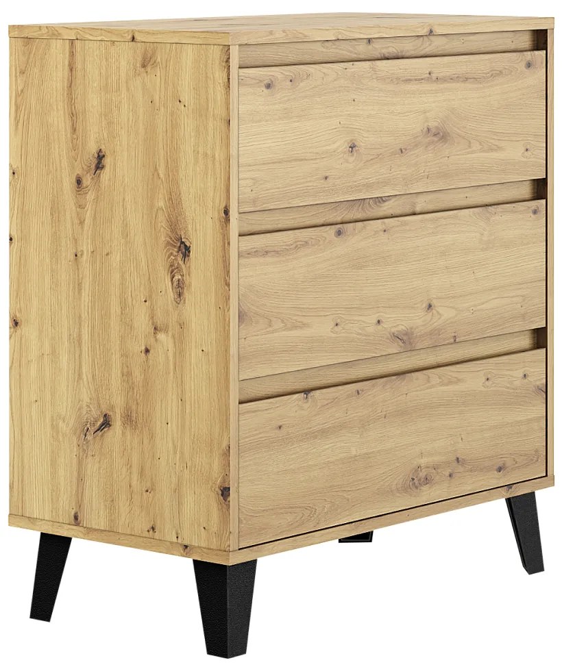 Komoda BOGAN 3S70, dub artisan