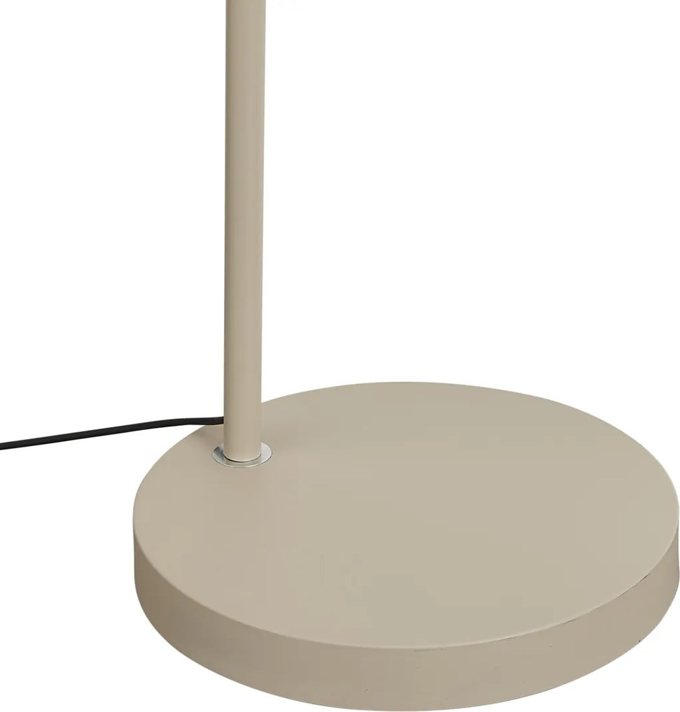 Japandi vonkajšia stojaca lampa béžová s čiernym lanovým tienidlom IP44 - Arc Jayla