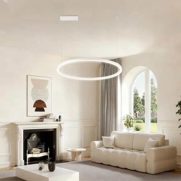 BRILAGI - stmievateľný LED luster na lanku PORTOFINO LED/60W/230V priemer 80 cm biela s diaľkovým ovládaním