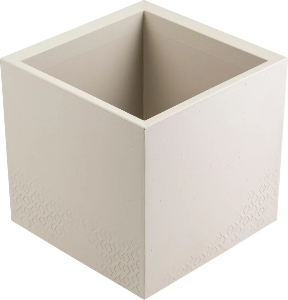 Květináč na kolečkách BETONIQUE 40x40 cm béžový