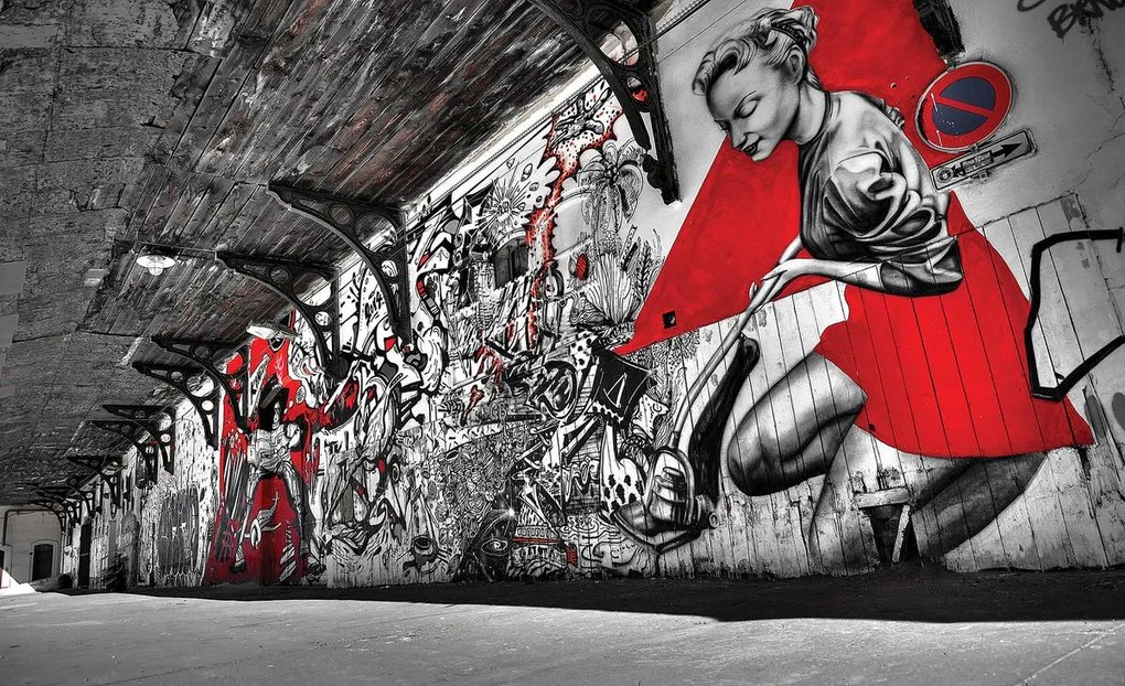 Fototapeta - Expresívne graffiti (254x184 cm)