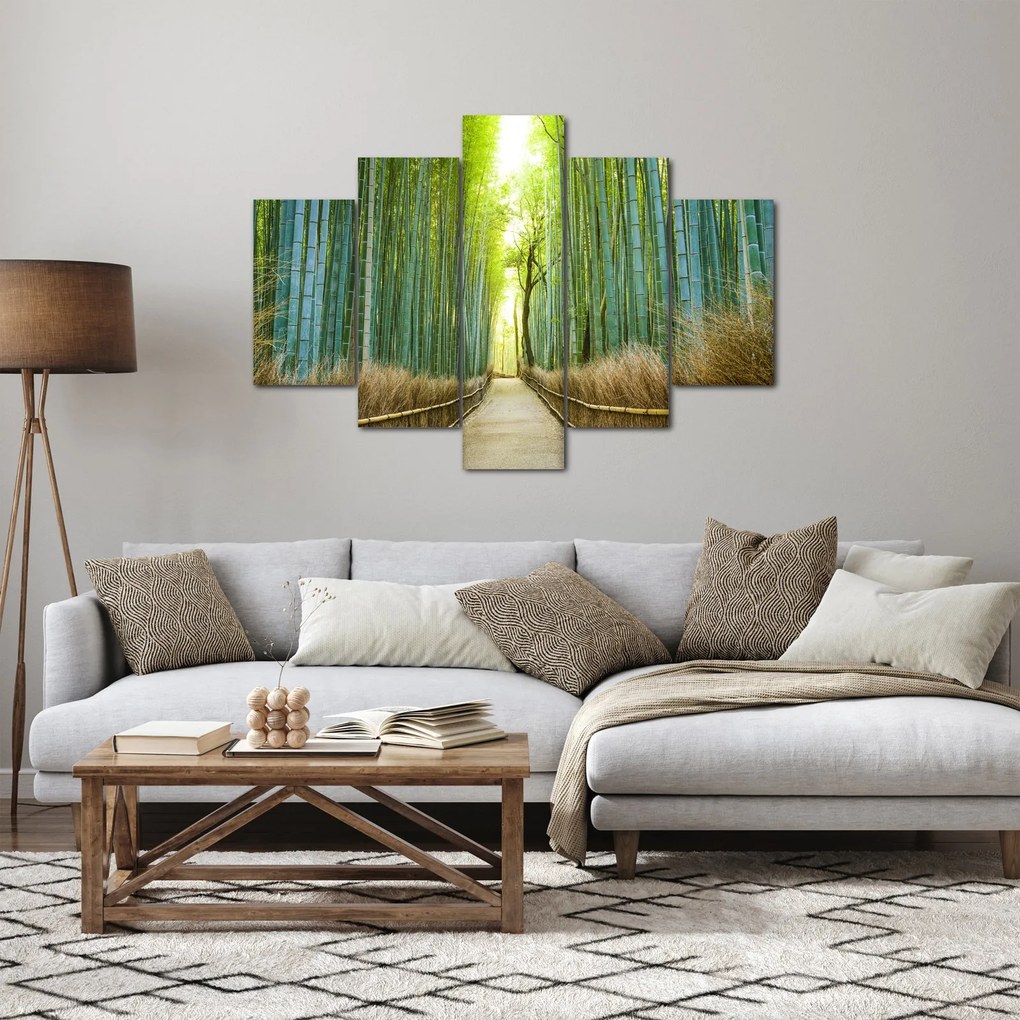 Obraz - Bambusový les (150x105 cm)