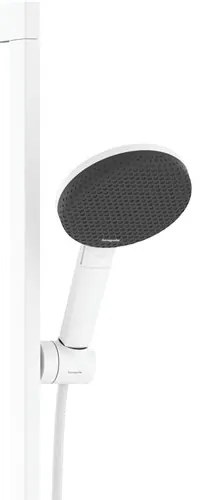 HANSGROHE Raindance Alive Select S sprchová súprava, ručná sprcha 3jet EcoSmart priemer 125 mm, 65 cm sprchová tyč Unica E Puro, jazdec Easy Slide a sprchová hadica 160 cm, matná biela, 24600700