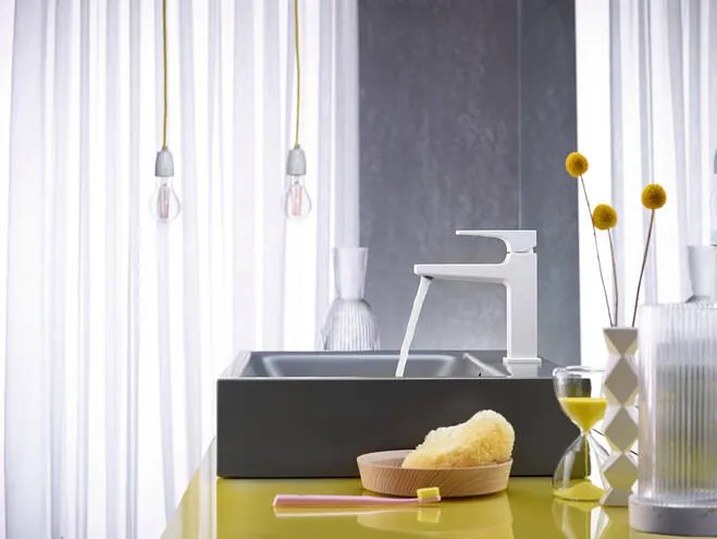 Hansgrohe Metropol, umývadlová batéria 110 s výpustom Push-Open, biela matná, HAN-32507700