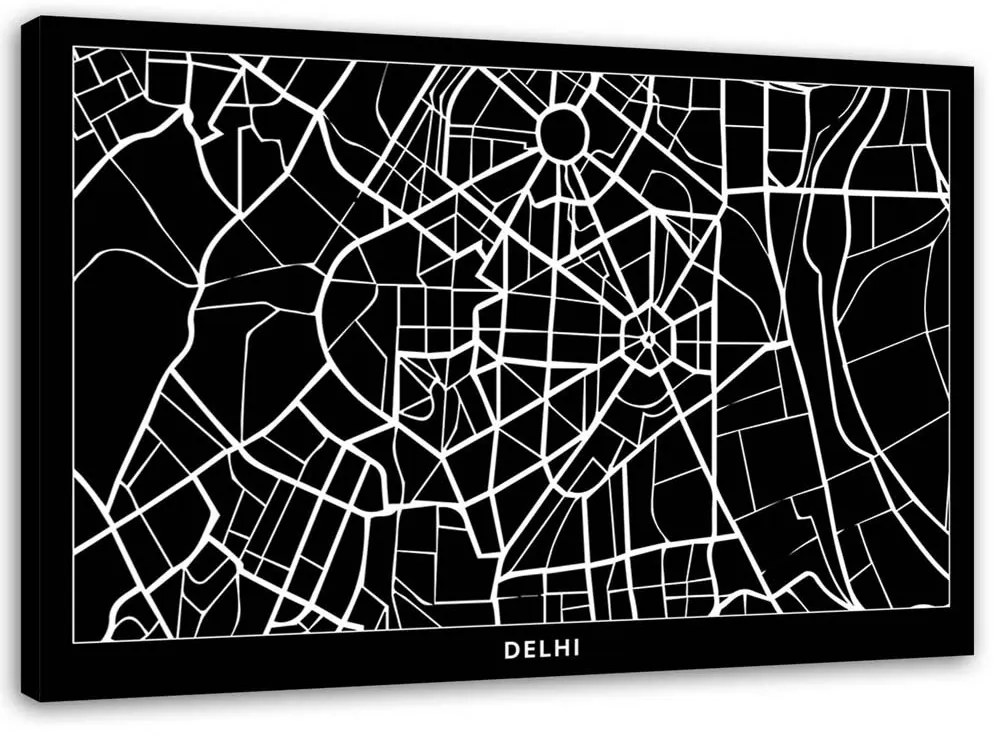 Gario Obraz na plátne Plán mesta Dillí Rozmery: 60 x 40 cm