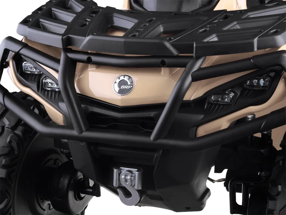 JOKOMISIADA Detská štvorkolka na akumulátor pre 2 deti CAN-AM OUTLANDER 4x4 s LED panelom PA0326 béžová