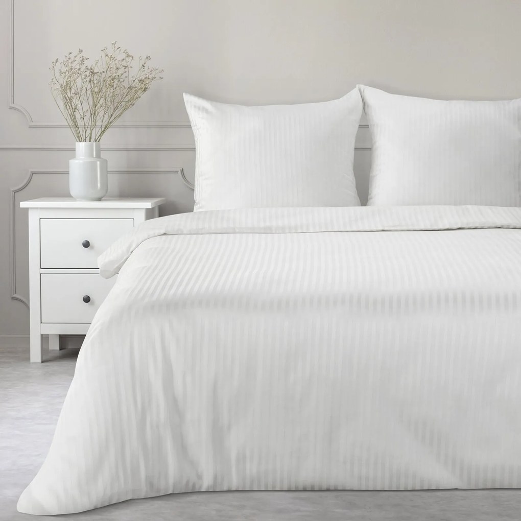 SATÉNOVÉ OBLIEČKY VERA 160X200 CM, 2 KS 70X80 CM BIELE