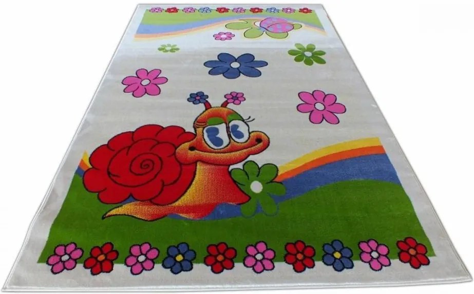 Detský koberec Slimáčik krémový, Velikosti 200x300cm