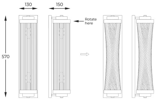 Zuma Line W0528-02M-F7AC - Nástenné svietidlo SERGIO 2xE14/60W/230V zlatá