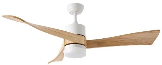ZEVENTI - LED stropný ventilátor NATURITO LED/18W/230V Wi-Fi Tuya biela/dub + diaľkové ovládanie