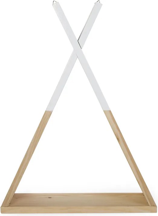 Polica na stenu Tipi Natural White