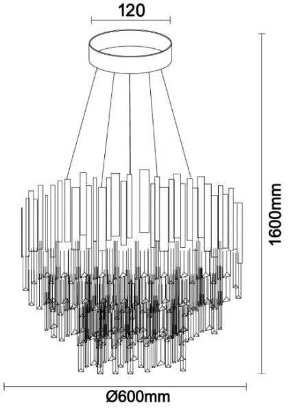 Brilagi - Luster na lanku PLAZA 9xE14/40W/230V