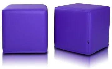 Sedací vak taburetka kocka fialová EMI