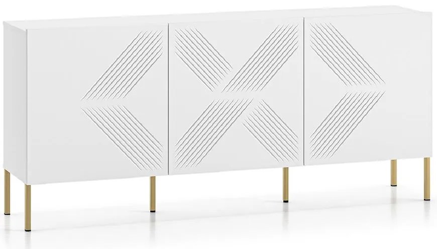Komoda Clearing 02 biela/zlatá
