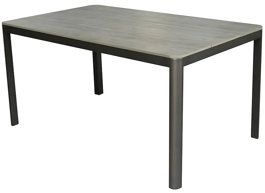 Hliníkový stôl s vrchnou doskou z PolyWood sivý