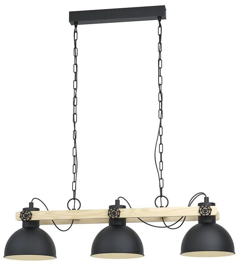 Eglo 43163 - Luster na reťazi LUBENHAM 3xE27/28W/230V