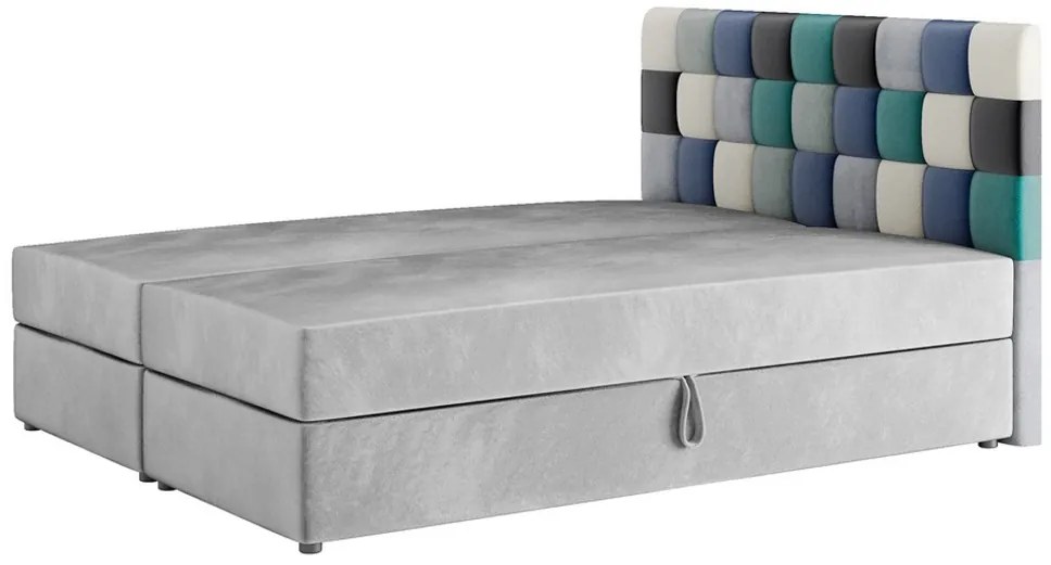 Čalúnená posteľ boxspring LEMON, 180x200, itaka 14/modrá