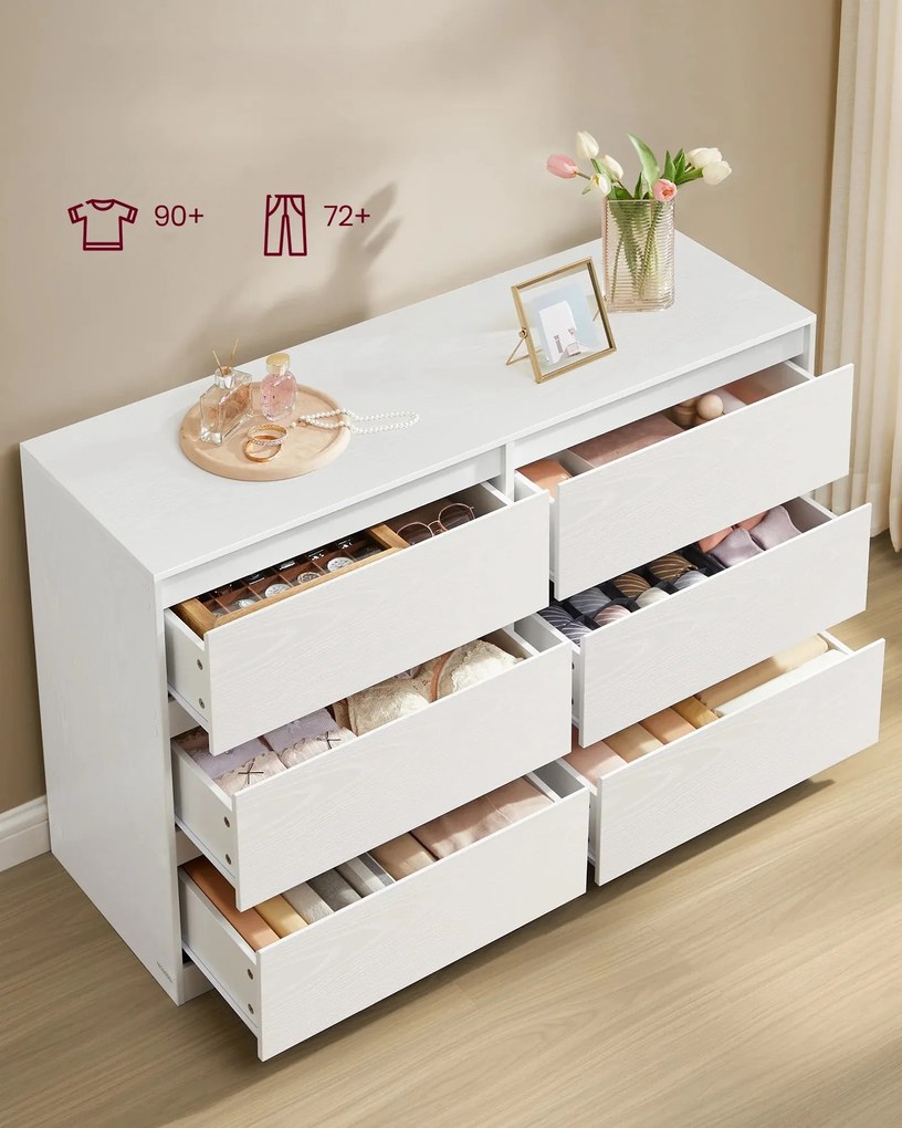 Komoda Vasagle Kailyn 119,4 cm bílá