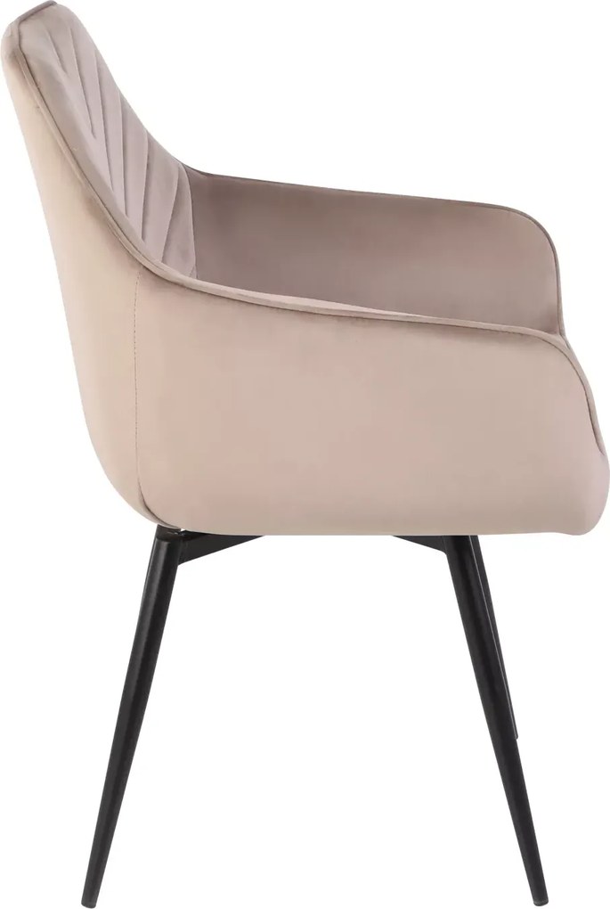 SI Služba Velvet Chair tmavá béžová