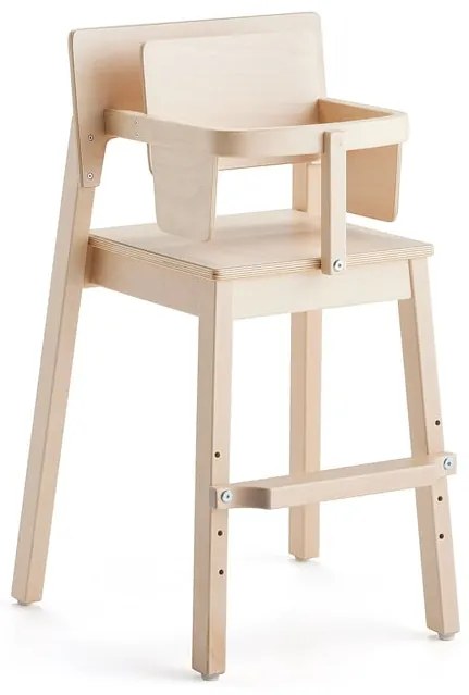 Detská jedálenská stolička LOVE, V 500 mm, breza, laminát - breza