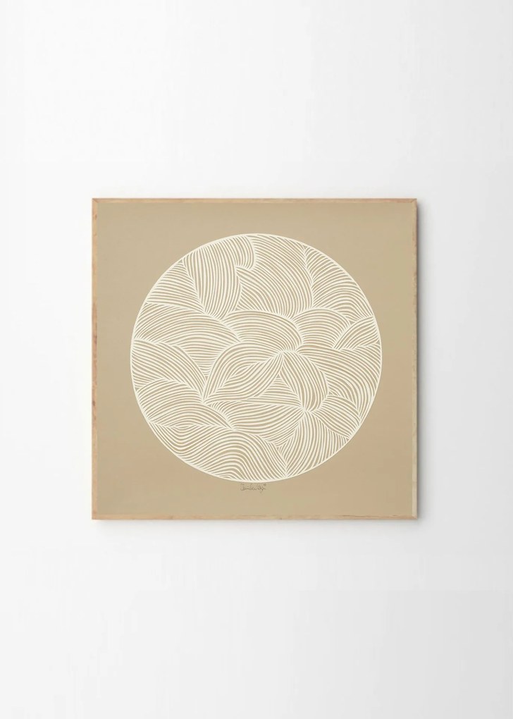 THE POSTER CLUB Autorský plagát Moon No. 01 by Little Detroit 50 x 50 cm