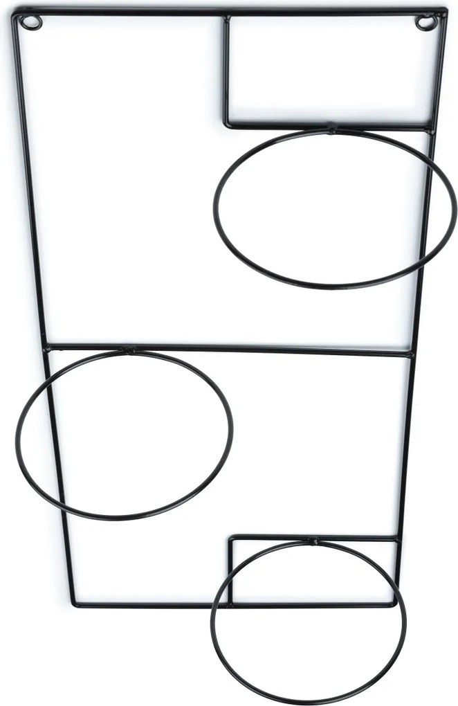 NÁSTENNÝ DRŽIAK NA KVETINÁČ SIMPLY 71X31X17 CM ČIERNA