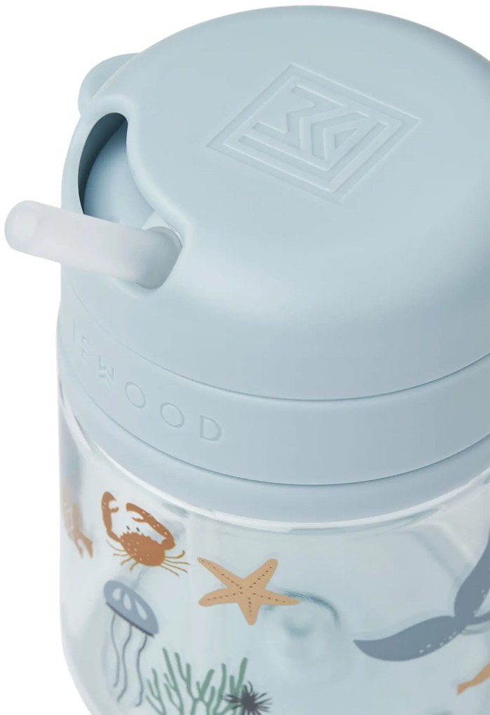 LIEWOOD Detská fľaša so slamkou Pavia Sea Creature Sandy 280 ml