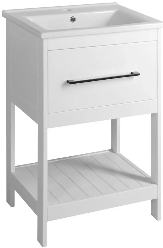 Aqualine Sapho, ETIDE umývadlová skrinka 51,5x86x44 cm, matná biela, ET515