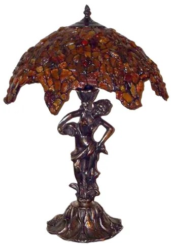 Jantárová lampa Tiffany 62*40Ø AMBER