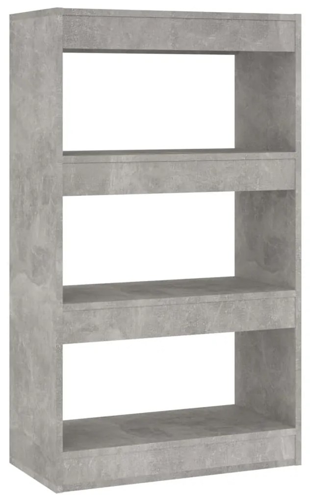 vidaXL Knižnica/deliaca stena betónovo sivá 60x30x103 cm drevotrieska