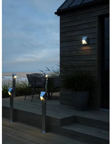 Nordlux - Vonkajšie nástenné svietidlo PONTIO 1xGU10/25W/230V IP54 strieborné