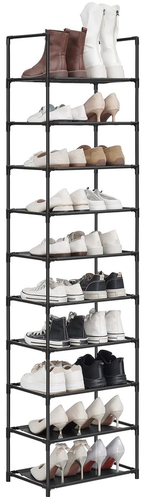 Botník s kovovým rámom ORDEN, čierny