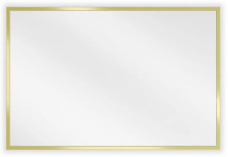 Mexen Loft, obdĺžnikové kúpeľňové zrkadlo 60 x 40 cm, farba rámu zlatá lesklá, 9852-060-040-000-50