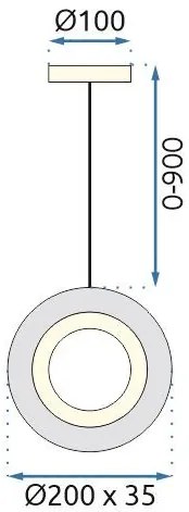 Toolight Toolight, krištáľová závesné svietidlo 20cm, 7W, 4000K, 500lm, G119-1CP, zlatá lesklá, OSW-09710