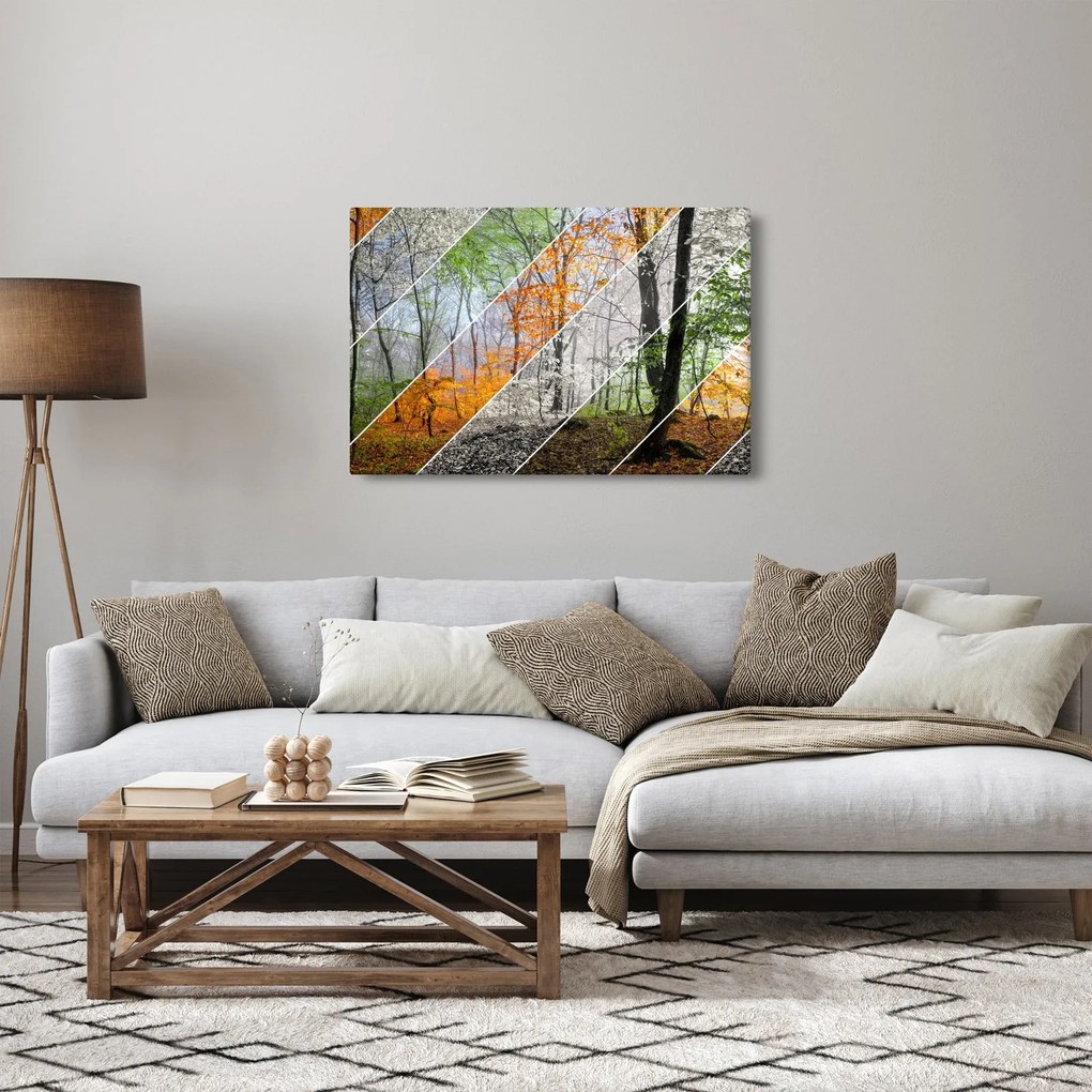 Obraz - Striedanie ročných období (90x60 cm)